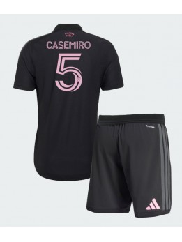 Inter Miami Casemiro #5 Replika Borta Kläder Barn 2026-27 Kortärmad (+ byxor)